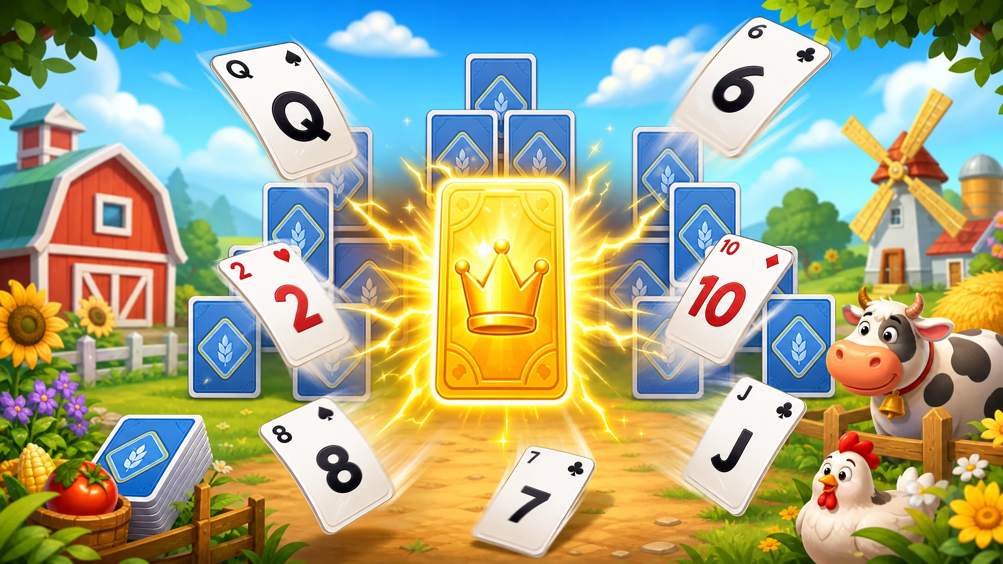 Solitaire Farm: TriPeaks Game screenshot