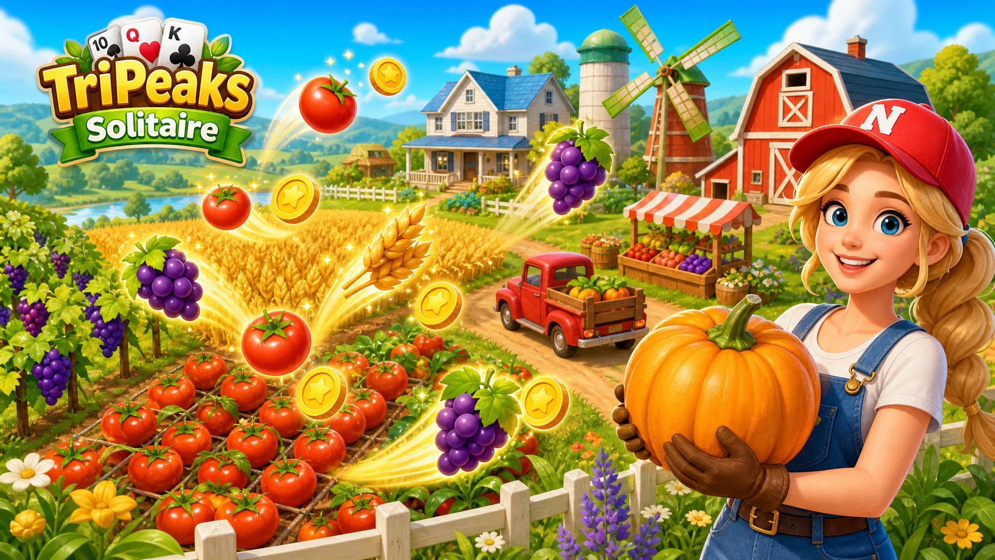 Solitaire Farm: TriPeaks Game screenshot