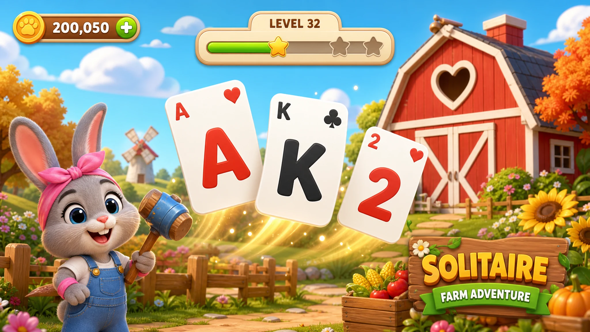 Solitaire Farm: TriPeaks Game screenshot